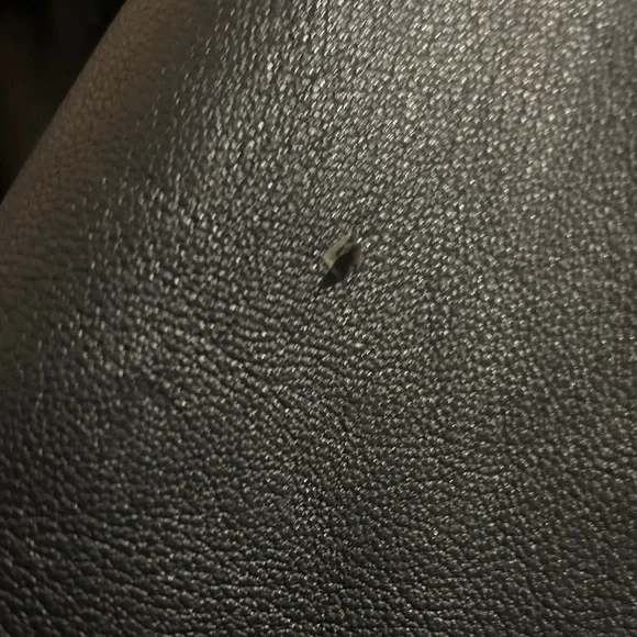 Chaps Black Leather Bomber Jacket - Picture 17 of 17